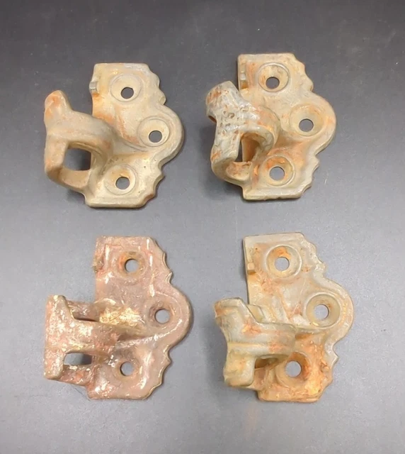 Lot of 4 ANTIQUE CAST IRON VICTORIAN LIFT OFF SHUTTER HINGE Hardware Parts