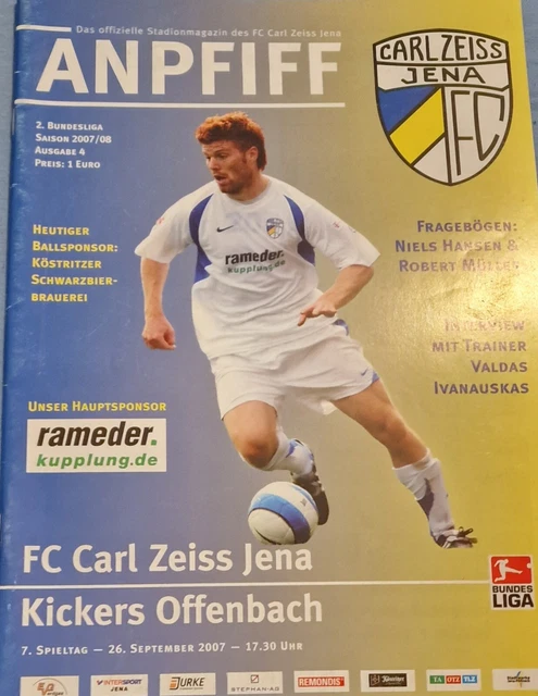 2007/08 2.BUNDESLIGA FC CarlZeissJena Kickers Offenbach EUR 1,00