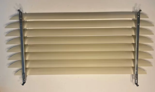 VW Volkswagen Beetle Bug Rear Window Venetian Blinds Fixed Slats Ivory 1972-1979