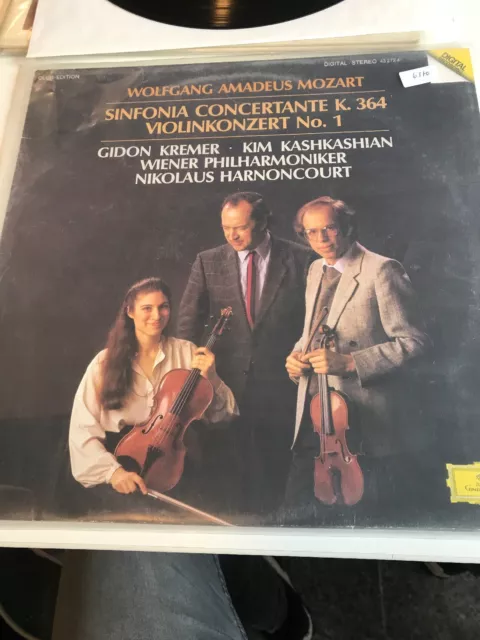 Mozart Sinfonia Concertante 364 LP Kremer/ Kashkashian/ Harnoncourt 6570