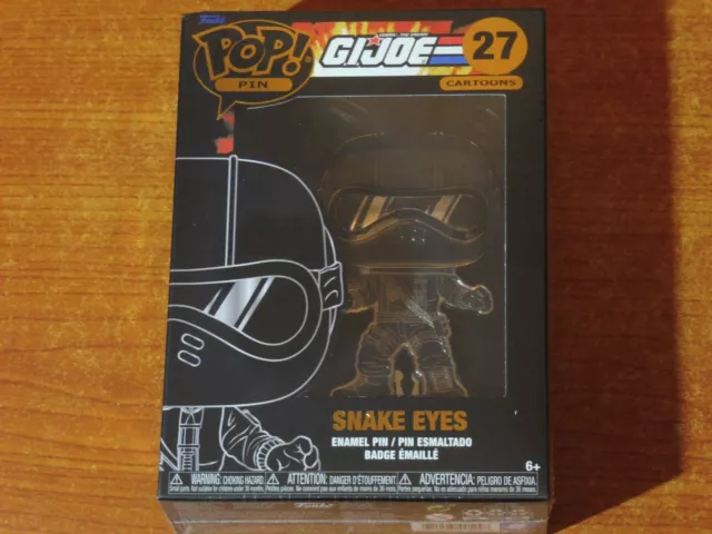 Funko Pop! Enamel Pin Badge: #27 SNAKE EYES  'G.I. JOE Cobra The Enemy'