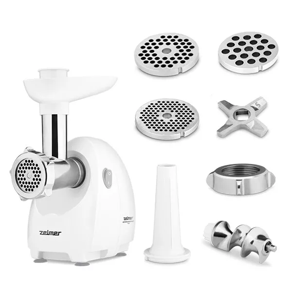 Zelmer Zmm4080B Electric Meat Mincer, 3 Strainers / Screens, Double-Sided Blade