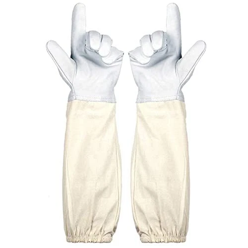 Beekeeping Gloves, Thick Goatskin Leather Beekeeper's Gloves with Ventilated ...
