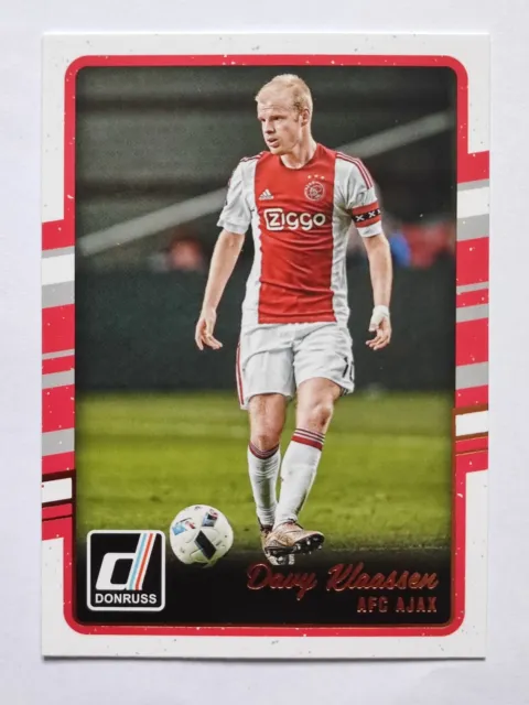 Davy Klaassen Afc Ajax Panini Donruss Soccer Football Card Fussball Karte Sport