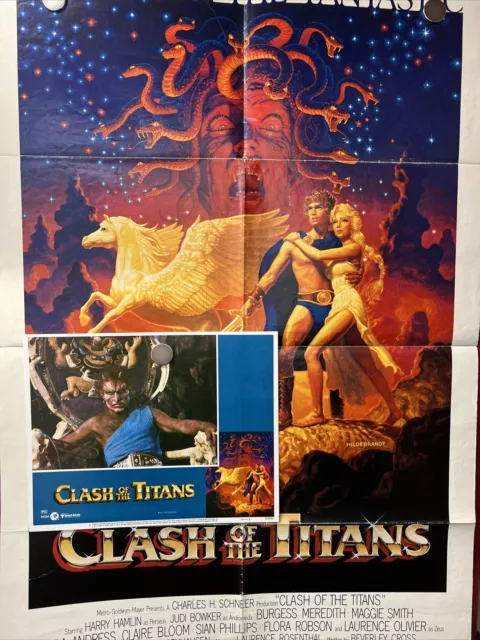 CLASH OF THE TITANS Original One Sheet Movie Poster - 1981 And Lobby Card