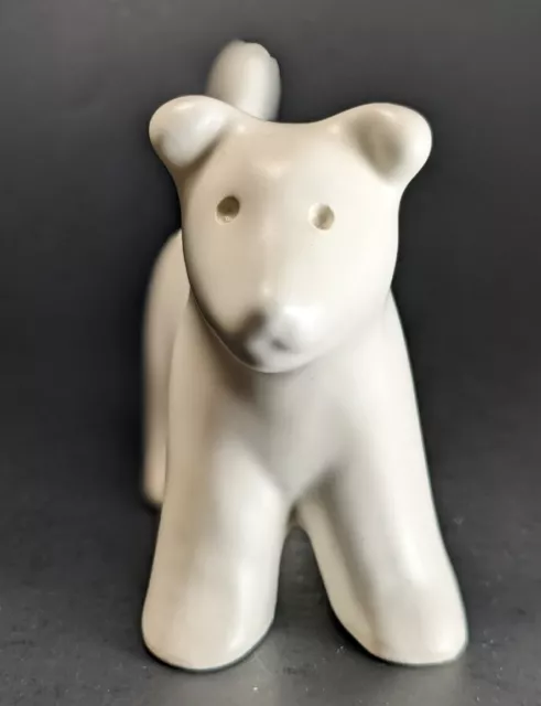 Venice Clay Art Pottery White Dog Figurine USA Handmade Signed Retail $88 2