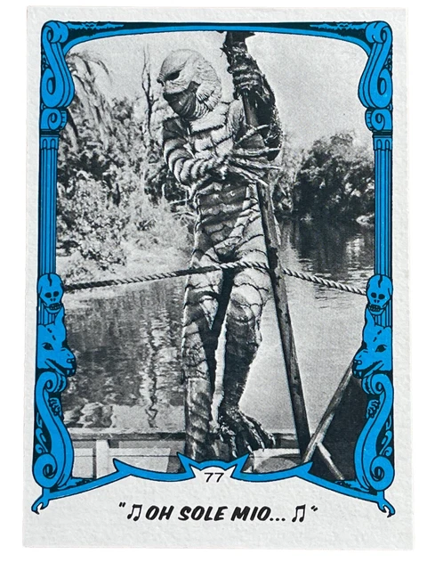 1980 Universal City Studios #77 The Creature From the Black Lagoon Blue Border
