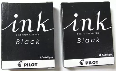 Pilot fountain pen cartridge ink IRF-12S-b 2 box black