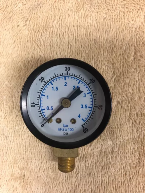 Pressure Gauge  0-60 Psi  0-4 Bar  100 X Kpa