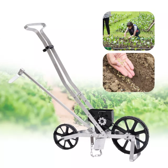 Hand Sämaschine Dibbelmaschine Tragbare Dibbelgerät Schwarz/Silber Hohe Qualität