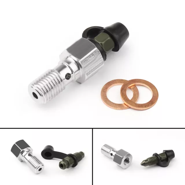 M10 X 1.25mm Motorcycle Car Brake Bleeder Nipple Caliper Bleed Screw Valve T9