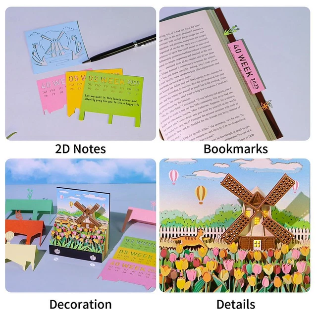 3D DESK CALENDAR 2025 Paper Carving Art Calendar Memo Pad Tear Away 3d-desk-calendar-2025-paper-carving-art-calendar-memo-pad-tear-away