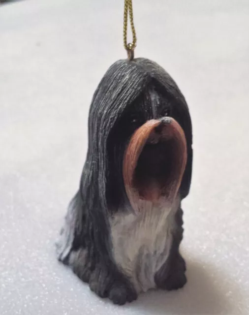 SHIH TZU Puppy DOG Resin Figurine Christmas Ornament ~  Detailed Realistic