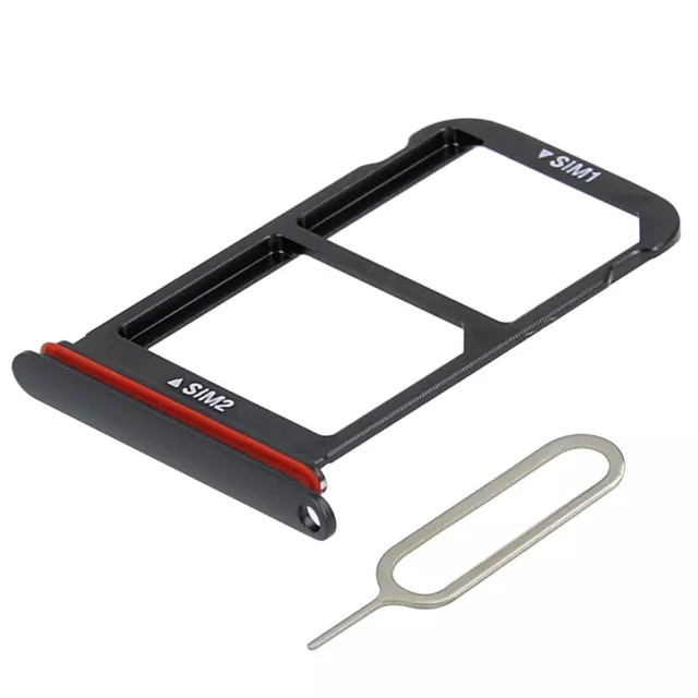 Bandeja de Tarjeta Dual Sim Ranura para Huawei P20 Pro - Negro