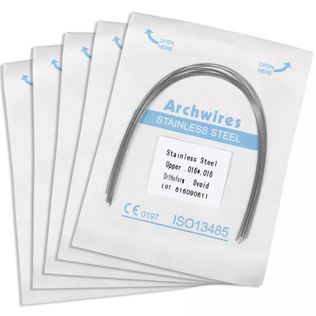 Arcos de Ortodoncia Dentales Alambre de Arco de Acero Inoxidable Rectangu