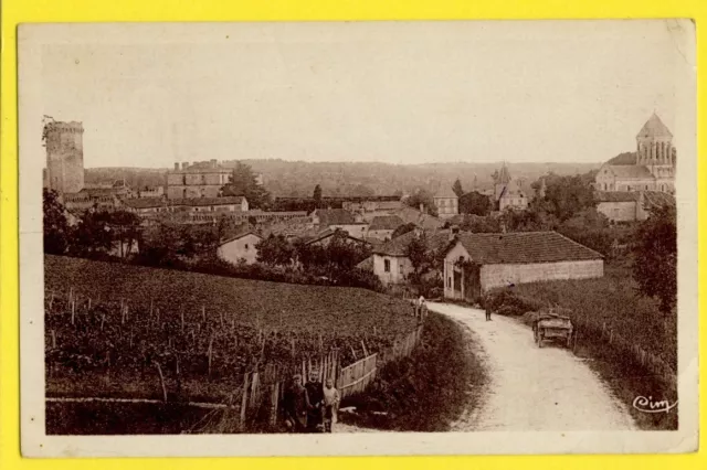 cpa RARE Ecrite en 1949 FRANCE 24 - BOURDEILLES (Dordogne) Panorama