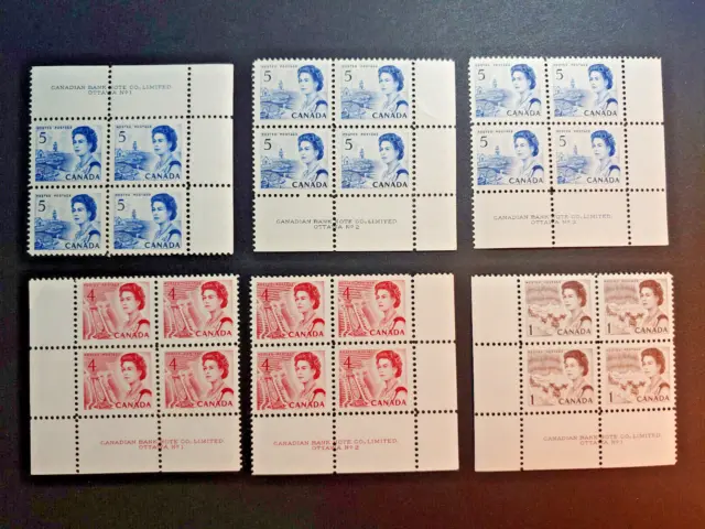 Canada Queen Elizabeth centennial definitives stamps blocks lot - MNH