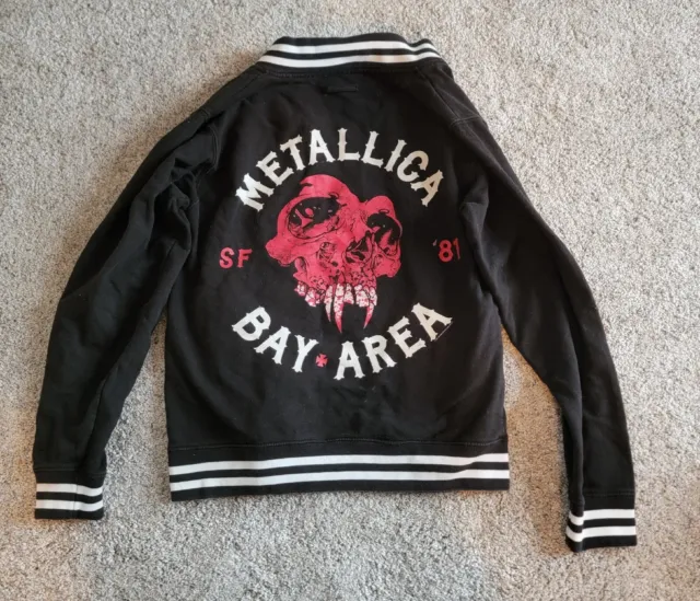 VINTAGE Metallica Bay Area Skull Varsity Jacket Size Medium
