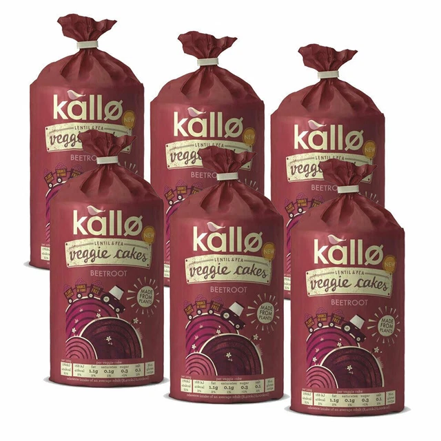 Kallo Barbabietola Verdura Torte 122g (Confezione Di 6)