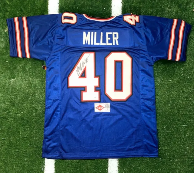 Von Miller #40 Autographed Buffalo Bills Blue Custom Football Jersey W/COA