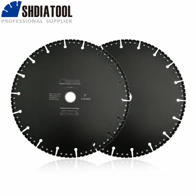 2pcs 230mm Vacuum Brazed Diamond Saw Blade 9" all Purpose Demolition Rescue Disc