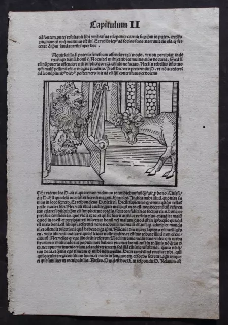 Inkunabel,Johannes De Capua,Directorium Humanae Vitae,Strassburg,Prüss, 1489,Rar