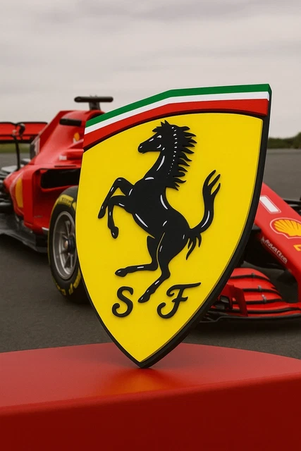 FERRARI LOGO IN 3d da Parete EUR 32,00 - PicClick IT