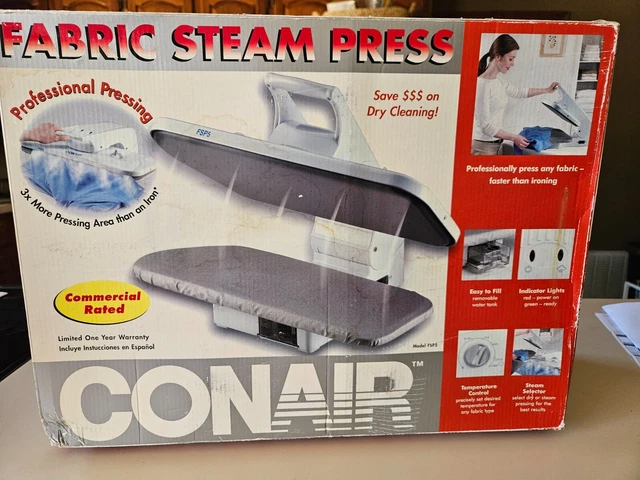 Conair FSP5 Steam Iron Fabric Professional Press Table Top 17.75” - White