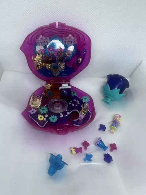 Polly Pocket BlueBird 1996 Crystal Perfume Sweet Roses Sparkle Surprise Complete