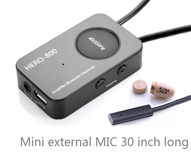 External MIC HERO-800 4.5 W Bluetooth Neckloop with spy wireless earpiece