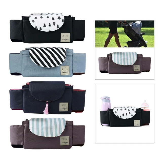 Organisateur de poussette avec porte-gobelet isolé durable pour landau