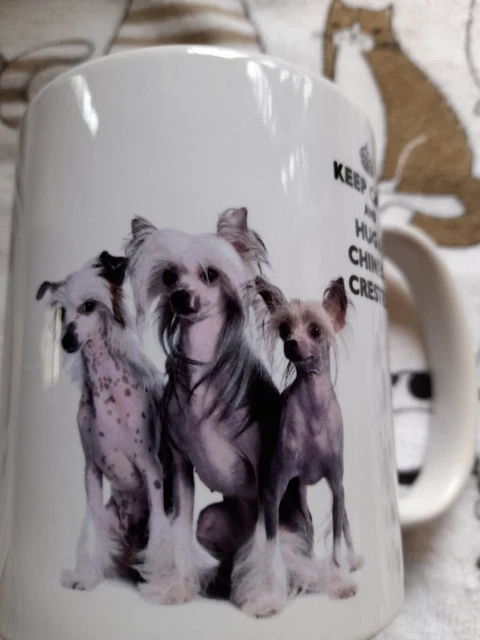 Quirky Chinese Crested Dog Mug 'Keep Calm And Hug A Chinese Crested'