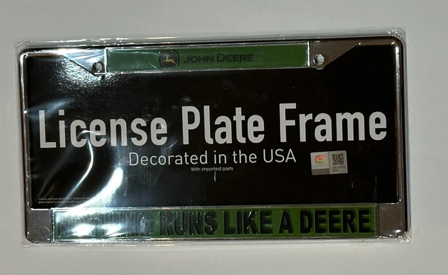 New! WinCraft John Deere License Plate Frame Trademark