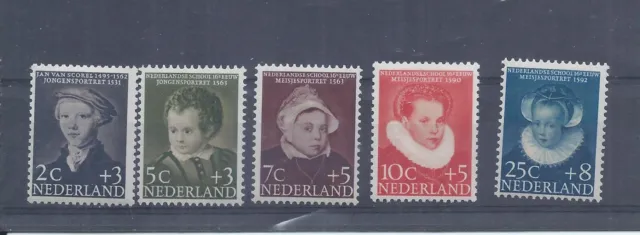 Netherlands stamps.  1956 Child Welfare MH SG 838 - 842  (AC581)