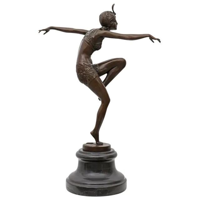Escultura de bronce Con Brio según Preiss estilo antiguo figura estatua réplica