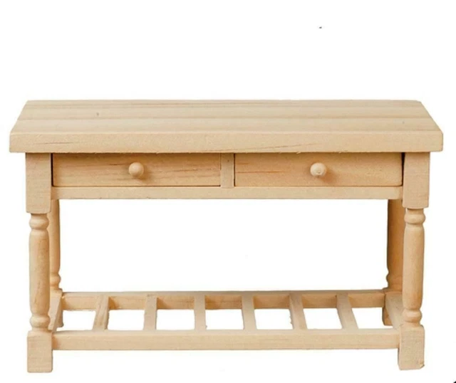 MAISON DE POUPÉES en Bois Lamelle Jardin Banc Miniature Extérieur Park