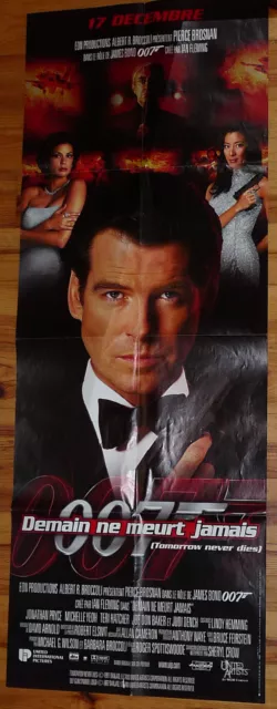 Affiche Cinema James Bond 007 Demain Ne Meurt Jamais 1997 60 X 160 Brosnan Yeoh
