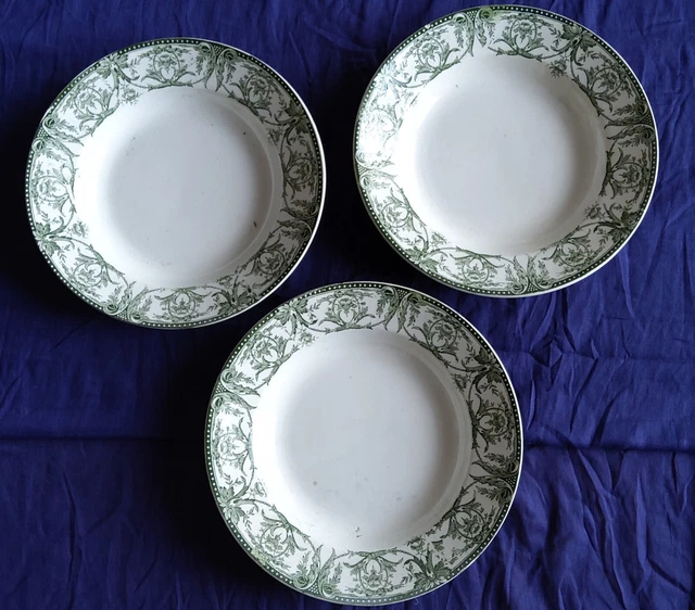 Paire D'assiettes Creuses Manufrance Saint-Etienne - Usure Légère - Vaisselle Vintage