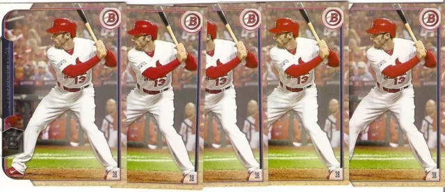 Matt Carpenter 5 Card Lot 2015 Bowman 43 #43 St. Louis Cardinals