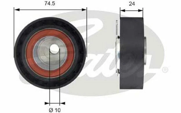 GATES Galet tendeur pour FORD FIESTA FOCUS S-MAX T43116 - Mister Auto
