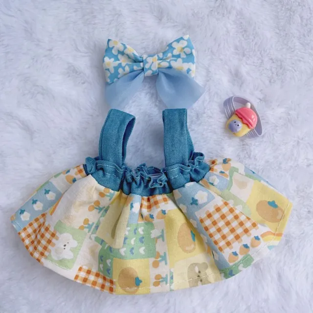 Bow Doll Clothes Handmade Girl Gift Mini DIY Toys  Plush 3