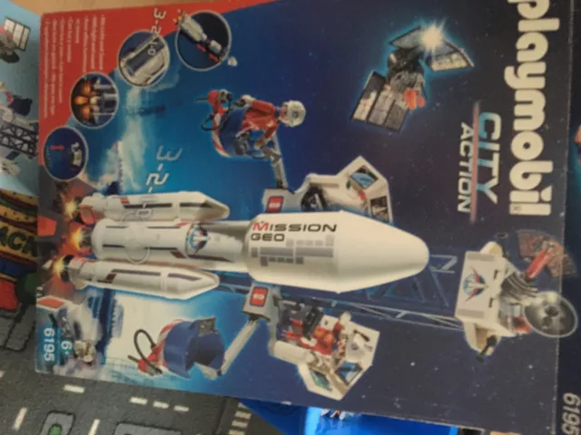 6195 Rakete mit Geräusch und Lichter  und Space Mobil Mission Geo