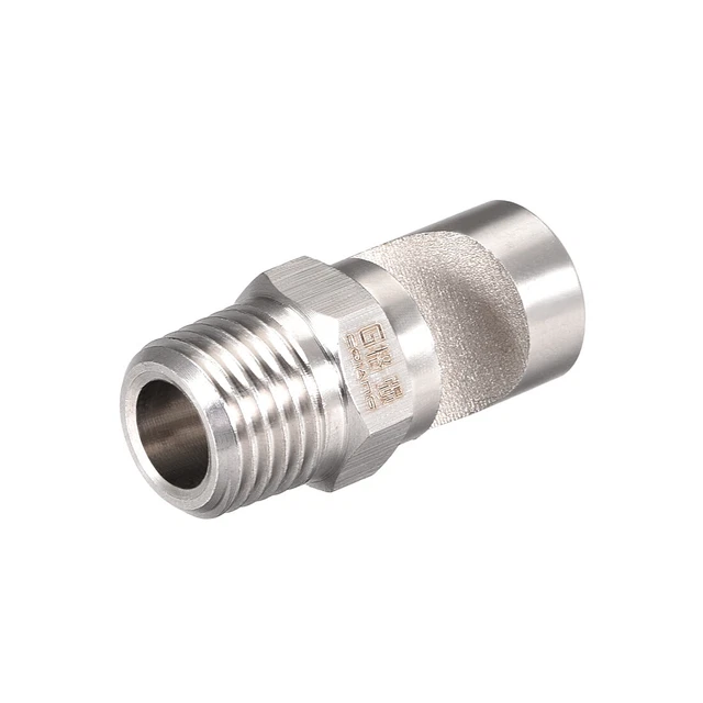 Boquilla De Pulverización En Abanico - Acero Inoxidable 304, Rosc Macho BSPT 1/8, Orificio 1.4mm