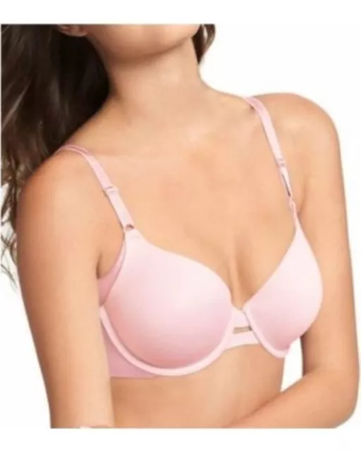 NWOTD Warners 38B No Side Effects Underarm Smooth Underwire Bra 1356 Pink 110448