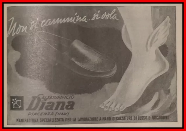 Calzaturificio Diana Scarpe pubblicita vintage advertising ritaglio Clipping