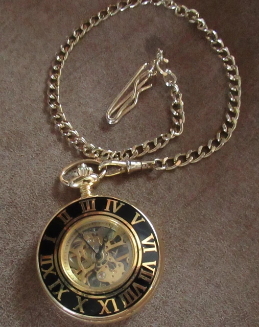 Vintage MAJESTI Skeleton POCKET WATCH - Exc. Working Condition