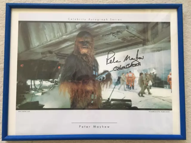Peter Mayhew autografo firmato a mano Chewbacca film di Star Wars autografo celebrità