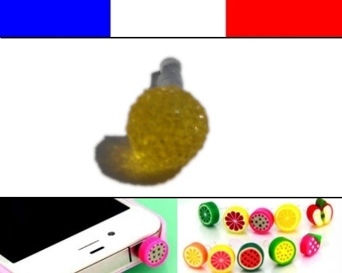 Cache anti-poussière jack universel iphone capuchon bouchon Boule strass 5