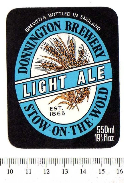 UK Beer Label - Donnington Brewery - Gloucestershire - Light Ale (version e)