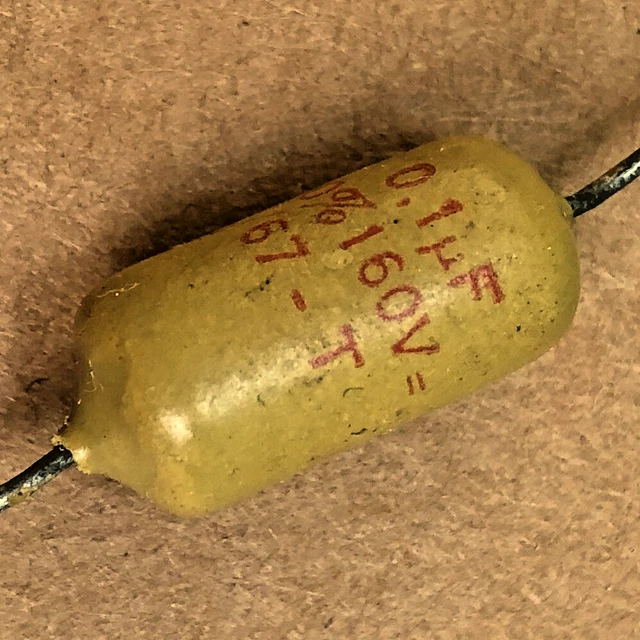 Condensateur MULLARD MUSTARD C296 – 330nF 160V – NOS (New Old Stock) – Vintage